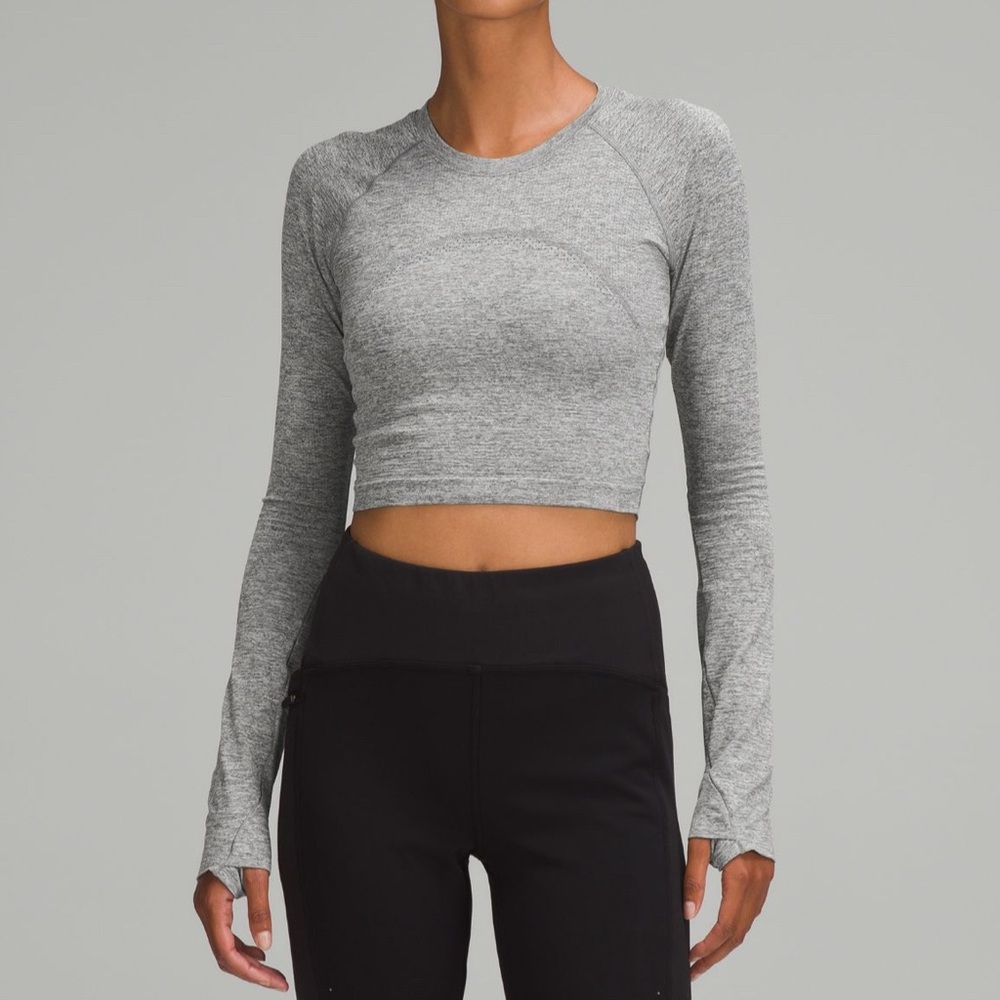 Lululemon Athletica Swiftly Tech Cropped Long Sleeve Shirt 2.0 Retail $78